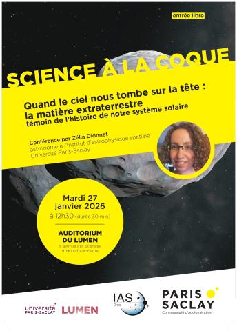 SCIENCE À LA COQUE : Quand le ciel nous tombe sur la tête : la matière extraterrestre, témoin de l'histoire de notre Système solaire