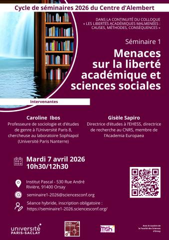 Cycle de séminaires 2026 du Centre d'Alembert