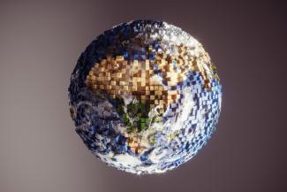 Terre découpée en mailles